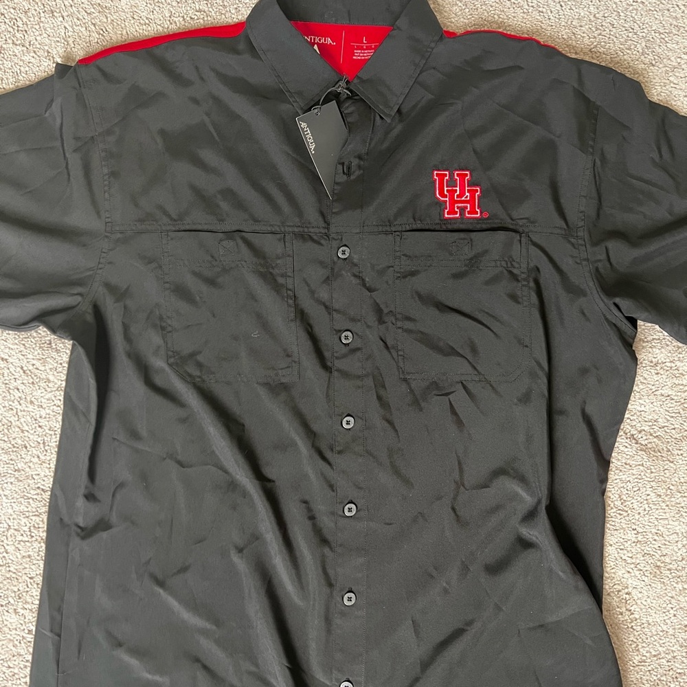 UH University of Houston angular button down shirt